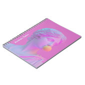 ピンクモダンとパープルアポップ・アートのートヴィーナス ノートブック (左側)