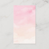 ピンクモダンとピーチのタンブラー気にの指示 名刺 (裏面)