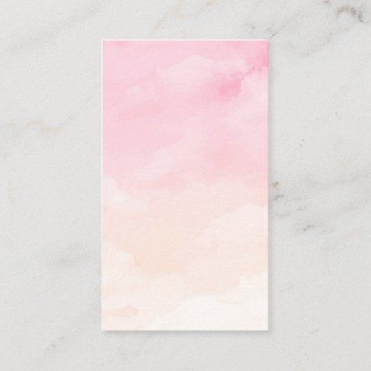 ピンクモダンとピーチのタンブラー気にの指示 名刺 (裏面)