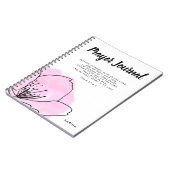 ピンクモダンとブラックのパーソナライズされた祈りの言葉 ノートブック (左側)