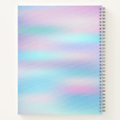 ピンクモダンとブルーのぼやけ背景 ノートブック (裏面)