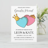 ピンクモダンとブルーの性別が招待状を明かす 招待状 (スタンド正面)