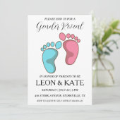 ピンクモダンとブルーの性別が招待状を明かす 招待状 (スタンド正面)