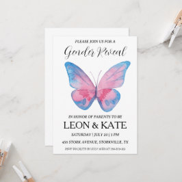 ピンクモダンとブルーの性別が招待状を明かす 招待状