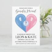 ピンクモダンとブルーの性別が招待状を明かす 招待状 (スタンド正面)