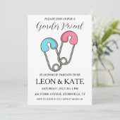 ピンクモダンとブルーの性別が招待状を明かす 招待状 (スタンド正面)