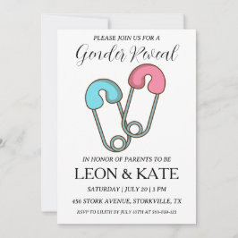 ピンクモダンとブルーの性別が招待状を明かす 招待状