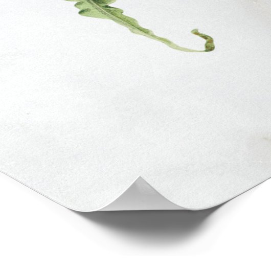 ピンクモダンとホワイトウォーターの色のフローラ結婚の ポスター (角)