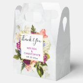 ピンクモダンとホワイトウォーター色のフローラブーケ フェイバーボックス (オープン)