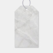 ピンクモダンとホワイトフラワーブーケ結婚ーズ ギフトタグ (裏面)