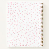 ピンクモダンとレッドスポットブライダルシャワーレシピ本 ノートブック (裏面)