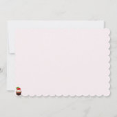 ピンクモダンと桃のろうけつ染め-グルメカップケーキ サンキューカード (裏面)