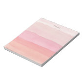 ピンクモダンと桃の水彩層グラデーション ノートパッド (回転)