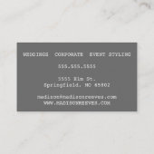 ピンクモダンと白のはっきりしたストライプBusiness Card 名刺 (裏面)