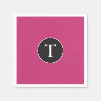 ピンクモダンと白のイタリア スタンダードカクテルナプキン