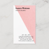 ピンクモダンと白のカスタマイユニークズ 名刺 (裏面)