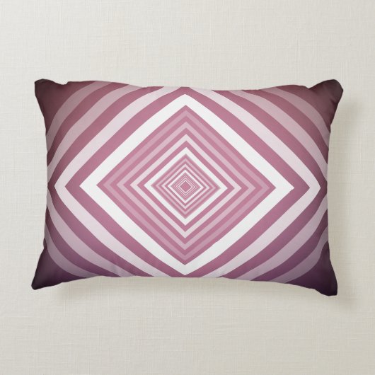 ピンクモダンと白のグラデーション アクセントクッション (裏面)