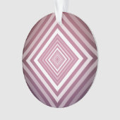 ピンクモダンと白のグラデーション オーナメント (正面)