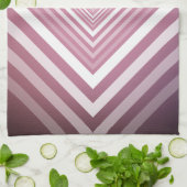 ピンクモダンと白のグラデーション キッチンタオル (折り畳み)