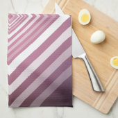 ピンクモダンと白のグラデーション キッチンタオル (四つ折り)