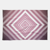 ピンクモダンと白のグラデーション キッチンタオル (横)