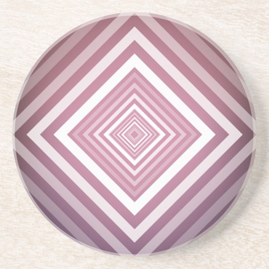 ピンクモダンと白のグラデーション コースター (正面)