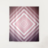 ピンクモダンと白のグラデーション タペストリー (正面)