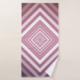 ピンクモダンと白のグラデーション バスタオルセット