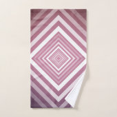 ピンクモダンと白のグラデーション バスタオルセット (ハンドタオル)