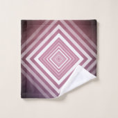 ピンクモダンと白のグラデーション バスタオルセット (ウォッシュタオル)