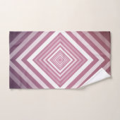 ピンクモダンと白のグラデーション バスタオルセット (ハンドタオル)