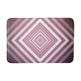 ピンクモダンと白のグラデーション バスマット