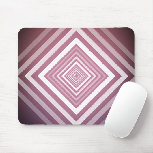 ピンクモダンと白のグラデーション マウスパッド (マウス)