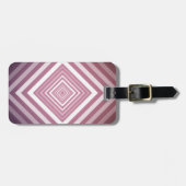 ピンクモダンと白のグラデーション ラゲッジタグ (正面横)