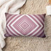 ピンクモダンと白のグラデーション ランバークッション (ブランケット)