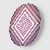 ピンクモダンと白のグラデーション ラージ壁時計 (傾斜)