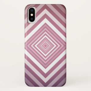 ピンクモダンと白のグラデーション iPhone X ケース