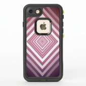 ピンクモダンと白のグラデーション LifeProof iPhoneケース (裏面)