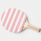 ピンクモダンと白のパタストライプのーン名前をカスタムする 卓球ラケット (横)