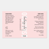 ピンクモダンと白のラッシュフォームのクレンザーラッパー 長方形シール (正面)