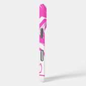 ピンクモダンと白の大理石パターンデザイン Case-Mate iPhoneケース (裏面 / 右)