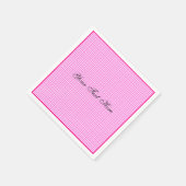 ピンクモダンと白の水玉模様カスタマイズ スタンダードカクテルナプキン (角)