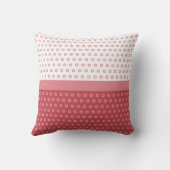 ピンクモダンと白の水玉模様モノグラム クッション (裏面)