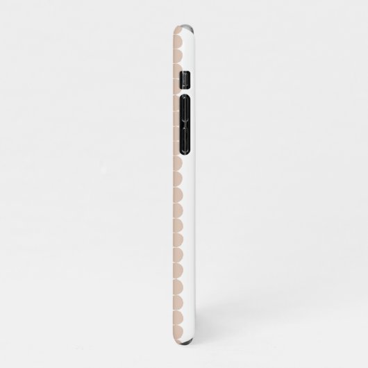 ピンクモダンと白の水玉模様 iPhoneケース (左側)