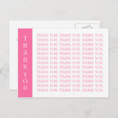 ピンクモダンと白の言葉ありがとう ポストカード (正面/裏面)