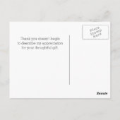 ピンクモダンと白の言葉ありがとう ポストカード (裏面)