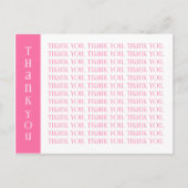 ピンクモダンと白の言葉ありがとう ポストカード (正面)