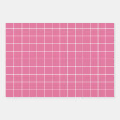 ピンクモダンと白のXOXO愛バレンタインデー ラッピングペーパーシート (正面3)