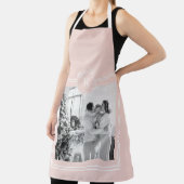 ピンクモダンと白 |家族の写真 |イニシャル エプロン (インサイチュ)