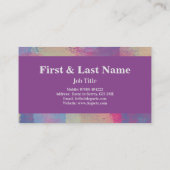 ピンクモダンと紫のパッチワーク抽象デザイン 名刺 (裏面)